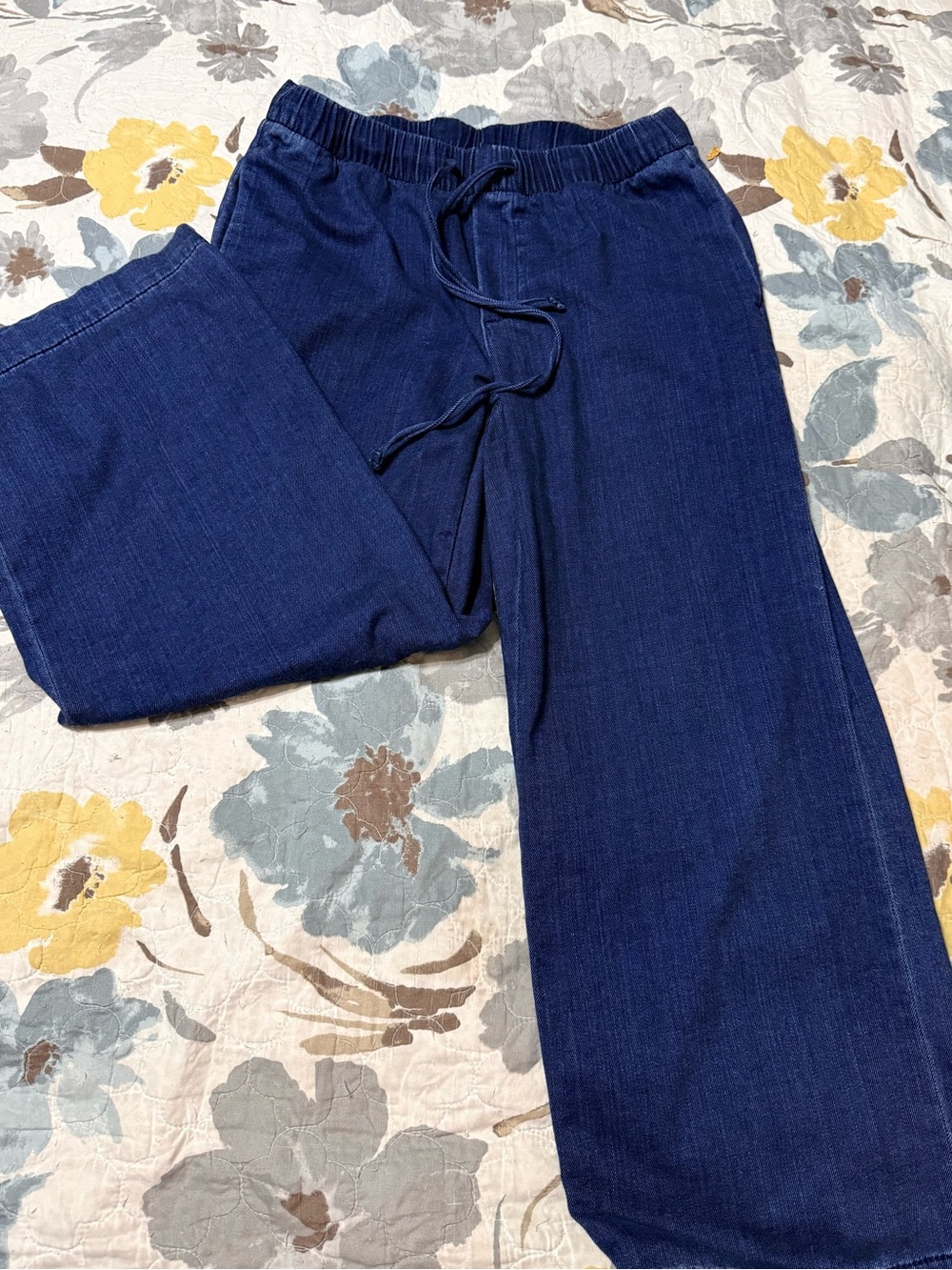 Cozy Dreamy Drape Wide Leg Low Rise Drawstribg Pant